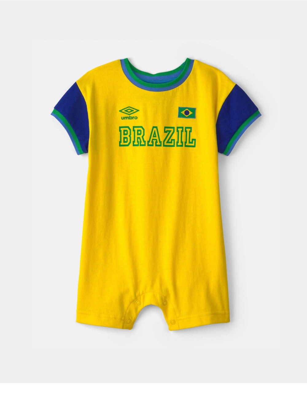 Umbro Kids Yellow & Blue Brazil Short-Sleeve One-Piece